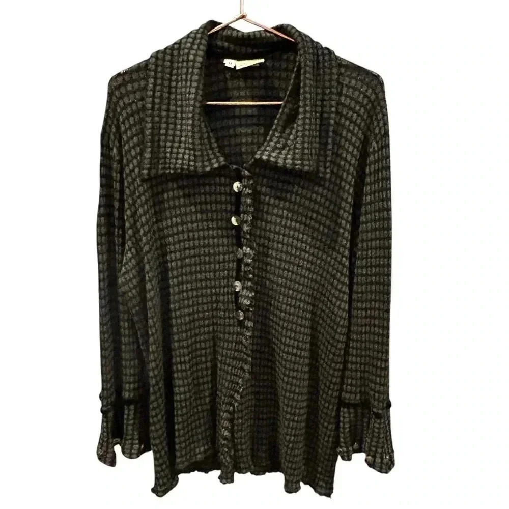 Papike People black button up sweater size M - Picture 6 of 13